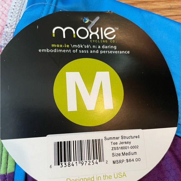 NWT Moxie multicolored Summer Structure Tee Jersey - Picture 3 of 3